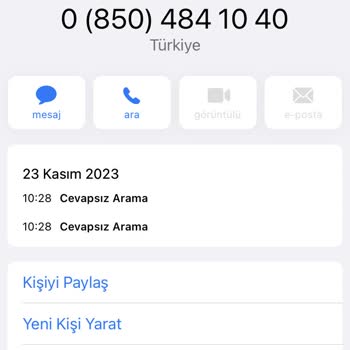 Türk Telekom 0 (850) 484 10 22 Numarasından Bıktım Sürekli Rahatsız Ediyor.