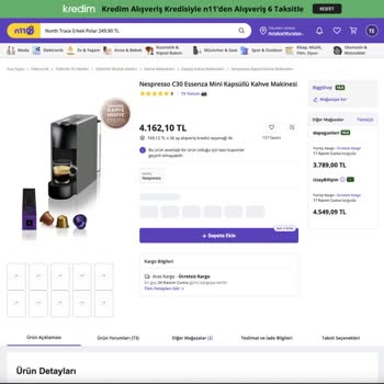 N11 Biggshop - Nespresso C30 Essenza Mini: Aldatıcı Görsel Ve Açıklama