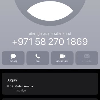 WhatsApp +971 58 270 1869 Sürekli Bu Şekilde Farklı Numaralar Arıyor