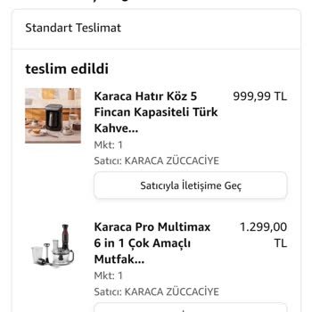 Amazon Karaca Eksik Ürün Gönderdi İletisim Sağlamıyor