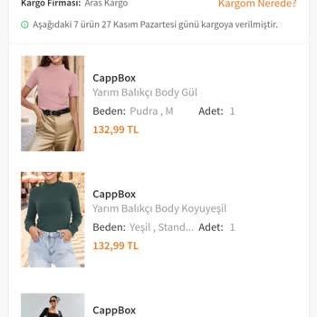 Trendyol Cappbox Siparişim Nerede?
