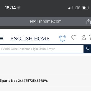 English Home Online Alışveriş Vasatlığı