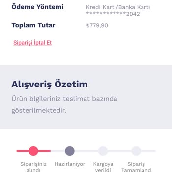 Penti Ürün Gelme Süreci Uzun Sürdü İptal İstiyorum Ama İptal Edilmiyor