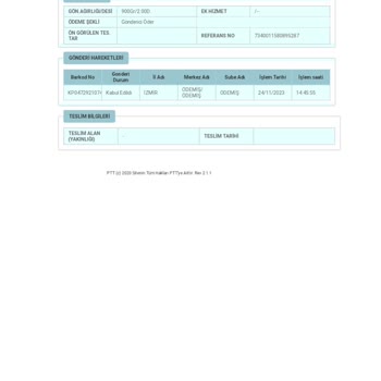 PTT Kargo Kargom Şubede Olmasına Rağmen Gelmiyor