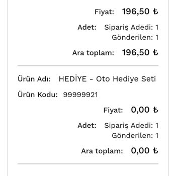 Motul Madeni Yağlar Hediye Ürünlerin Gönderilmemesi