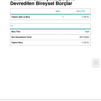 Sümer Varlık Yönetim A. Ş Kredi Risk Merkezi Güncelleme Yapmıyor
