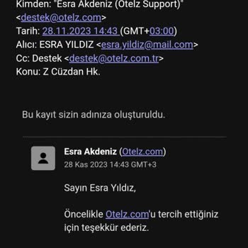 Otelz.com Cüzdan Bakiyesini İade Etmiyor