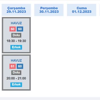 Seans Alınamayan Yüzme Havuzu İBB Yüzme Tesisleri