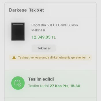 Hepsiburada Cam Diye Satılan Regal Bulaşık Makinesi Ürünün Cam Çıkmaması