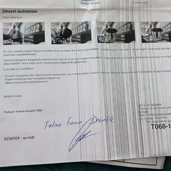 Media Markt Trabzon Yomra Alışveriş Merkezi Elektronik Mağazasında Yaşanan Garanti Ve Kasko Problemi