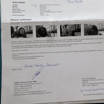 Media Markt Trabzon Yomra Alışveriş Merkezi Elektronik Mağazasında Yaşanan Garanti Ve Kasko Problemi