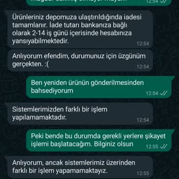 Pull And Bear'den Kaynaklı Hatanın Telafi Edilmemesi.