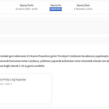 Trendyol'un Resen Siparişimi İptal Etmesi