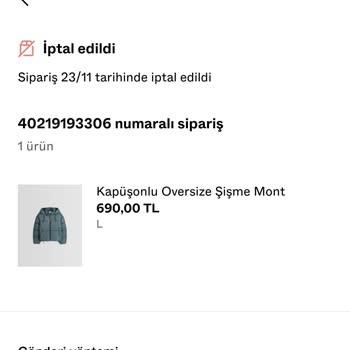 Bershka Sipariş İptali Para İadesi Olmadı