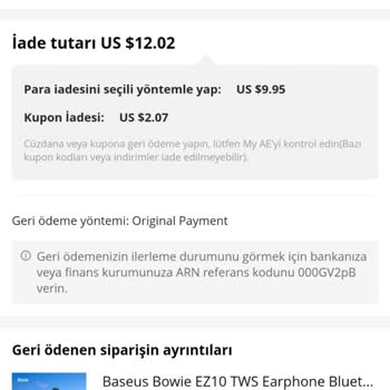 Aliexpress Geri Ödemesinin Yapılmaması