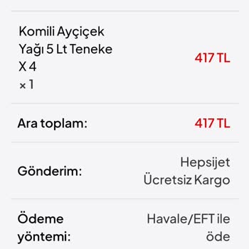 Prime Fırsat (Primefirsat.com) Ödemesini EFT İle Yaptığım Ürünün Tarafıma Gönderilmemesi