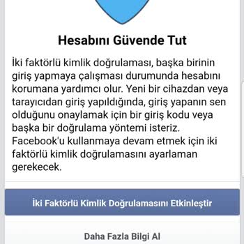 Facebook İki Faktörlü Kimlik Doğrulamasını Kapatım Tekrar Giriş Yapamıyorum