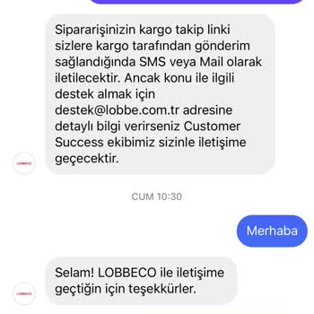Lobbe 2 Aydır Ürünüm Kargolanmadı Ve Mağaza İle İletişim Kuramıyorum