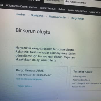 Aras Kargo Dilovası Şubesi Akıbeti Bilinmeyen Kargo