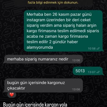 Ciqulata Siparişim Kargoya Yollanmıyor