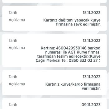 AGT Kurye (aynigunteslim.com) Ziraat Kart Yenileme Ve Kurye Sorunu