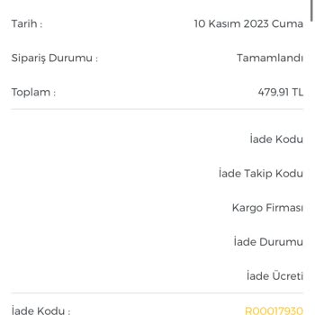 Colin's Online İade Sorunu