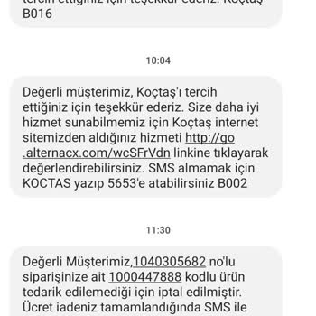 Koçtaş Ürün Satış Mağduriyeti!