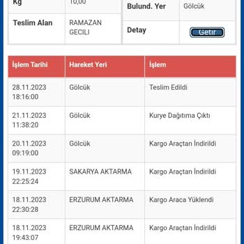Sürat Teslim Edilmeyen Kargo