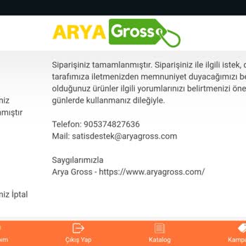 Arya Gross Siparişi Kargoya Vermedi