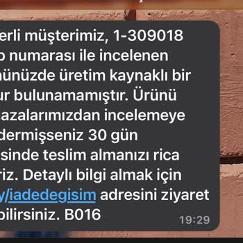 Skechers Marka Ayakkabı Hatalı Olduğu Halde İade Almadılar.