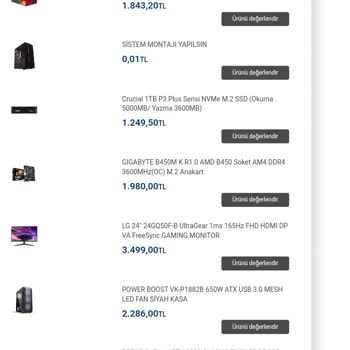 Vatan Bilgisayar Hazır Sistem Aldım 10 Gündür Gelmedi