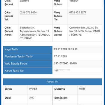 Sürat Kargo Aktarmadan Şubeye Gelemeyen Paketim