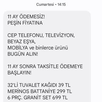 HYS Avm Doğru Olmayan Kampanya Mesajı