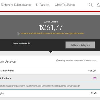 Vodafone Ek Paket İptali