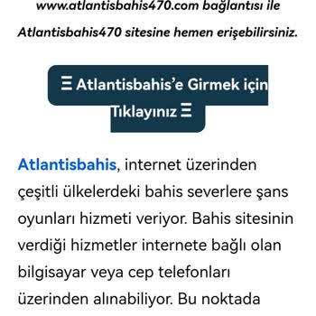 Atlantisbahis Çekim Talebini Yanıtlamıyor