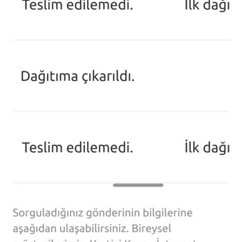 Yurtiçi Kargo Dağıtıma Çıkıp Dağıtılamayan Siparişim