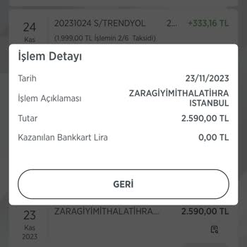 Zara Karttan Para Çekildi Ürün Yok