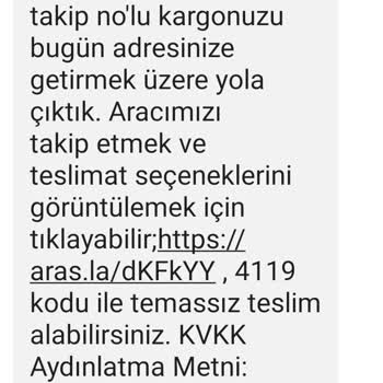 Aras Kargo Tekirdağ Gündoğdu Şubesi Üslupsuz Personel
