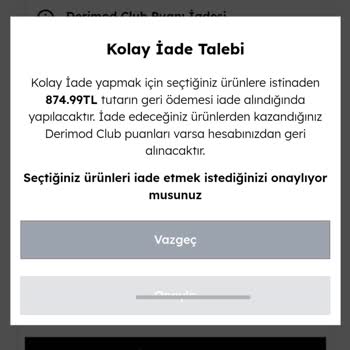 Derimod İade Almamak İçin Kodu Aktifleştirmiyor