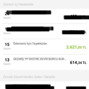 VakıfBank Kredi Kartı Geçmiş YP Ekstre Devir Borcu Kur