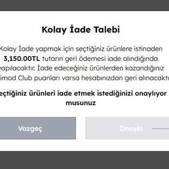 Derimod İade Kodu Vermiyor