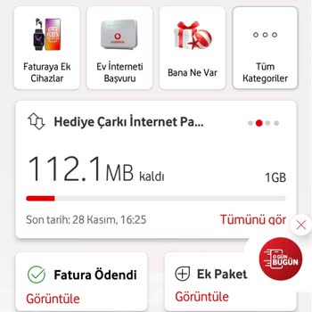 Vodafone İnternet Aşımı İle İlgili İşlemi Kabul Etmiyorum