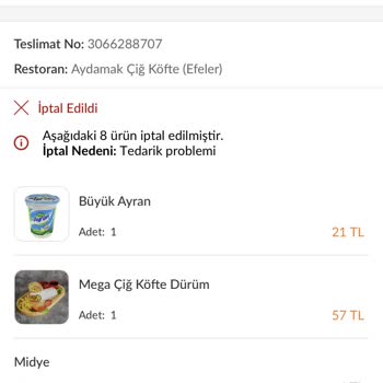 Trendyolgo İndirimli Siparişi İptal Etti