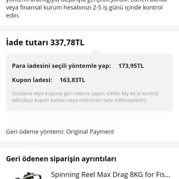Aliexpress Para İadesi Yapılmadı
