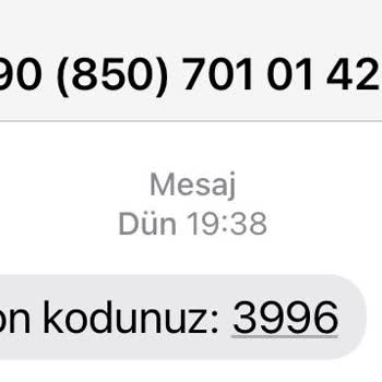 0850 701 01 42 Bilinmeyen No Dan Aktivasyon Kodu