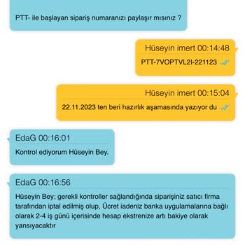 Epttavm Siparişimi İptal Ediyor