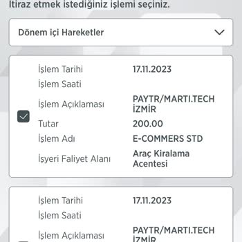 Martıya Harcama İtirazı Yaptığım Halde Paramı İade Etmedi