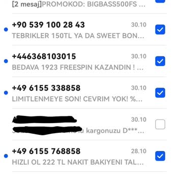 Vodafone+49 Gelen SMS