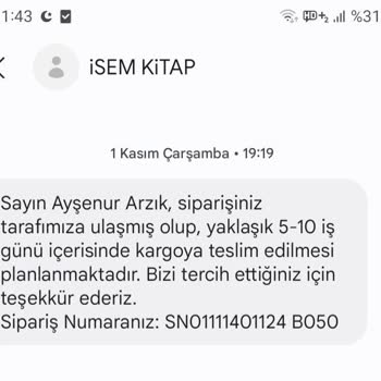 İsem Kitap 27 Günde Teslimat