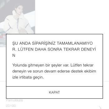 Zara Ödeme Bekleyen Sipariş Hatası